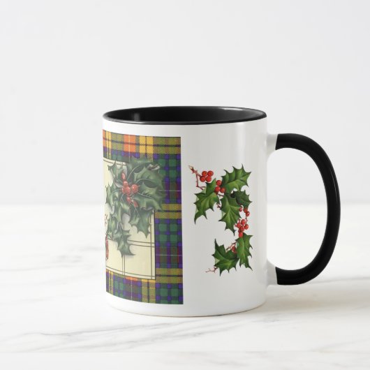 Herzliche Weihnachtsgrüße, Buchanantartan Tasse (Rechts)