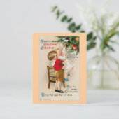 "Herzliche Weihnachtsgrüße " Feiertagspostkarte (Stehend Vorderseite)