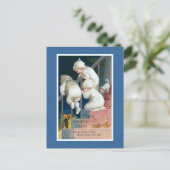 "Herzliche Weihnachtswünsche" Vintag Feiertagspostkarte (Stehend Vorderseite)