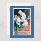 "Herzliche Weihnachtswünsche" Vintag Feiertagspostkarte (Vorne/Hinten)