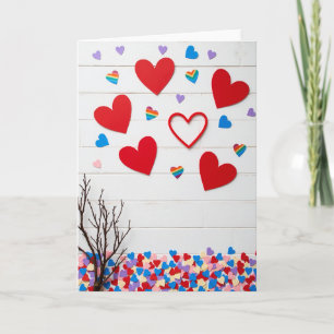 Herzliche Whimsical-Liebeskarte Karte