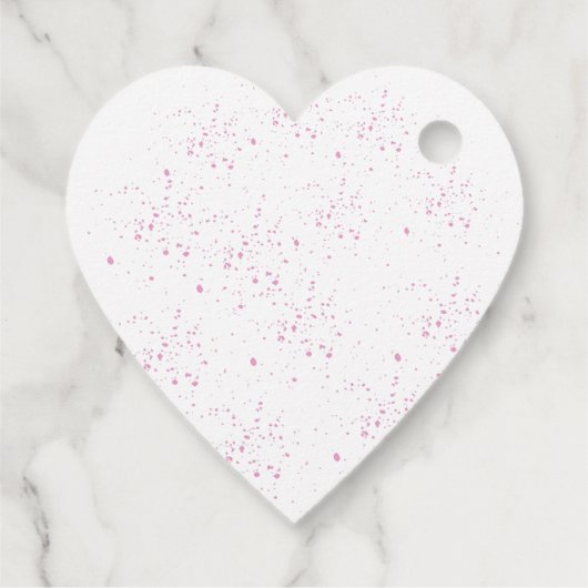 Herzliche Wildblume Ruby Rose Brautparty Geschenkanhänger (Rückseite)