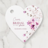 Herzliche Wildblume Ruby Rose Brautparty Geschenkanhänger (Vorderseite)