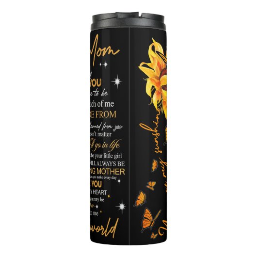 Herzliche Worte der Dankbarkeit Thermosbecher (Rückseite)