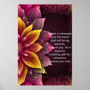 Herzliche Worte: Ein Personalisiertes Geschenk der Poster