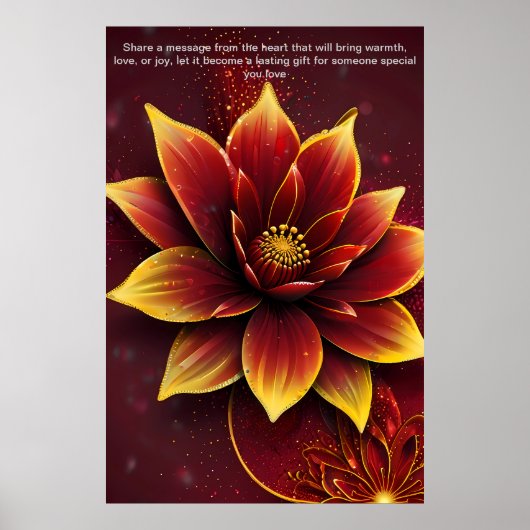 Herzliche Worte: Ein Personalisiertes Geschenk der Poster (Vorne)