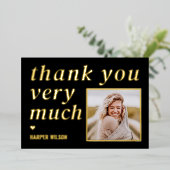 Herzliche Worte flatter FOIL Grad Danke Karte (Stehend vorne)