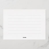 Herzliche Worte flatter FOIL Grad Danke Karte (Rückseite)