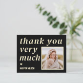 Herzliche Worte Foto Vielen Dank Postkarte (Stehend Vorderseite)