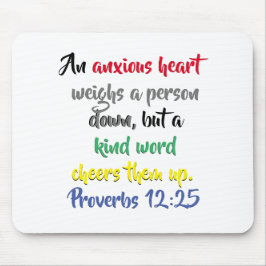 Herzliche Worte für einen bunten Vers der Angst Mousepad