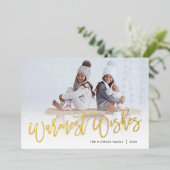 Herzliche Wünsche | Foto Overlay Folien Feiertagskarte (Stehend vorne)