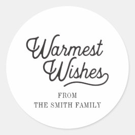 Herzliche Wünsche Klassischer Moderner Urlaub Runder Aufkleber