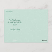 Herzliche Wünsche Moderne Aquamarin | 2 Foto Urlau Postkarte (Rückseite)