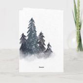 Herzliche Wünsche Skandinavier im Wald Weihnachten Karte (Rückseite)