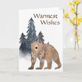 Herzliche Wünsche Skandinavier im Wald Weihnachten Karte (Gelbe Blume)