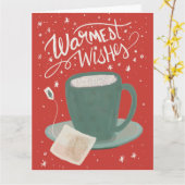 Herzliche Wünsche Teesportkarte Karte (Gelbe Blume)