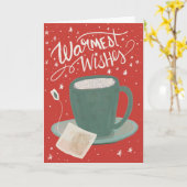 Herzliche Wünsche Teesportkarte Karte (Gelbe Blume)