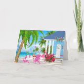 Herzliche Wünsche Vögel und Weihnachten im Beach H (Vorderseite)