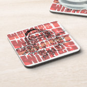 Herzliche Wünsche Weihnachten Getränkeuntersetzer (Linke Seite)