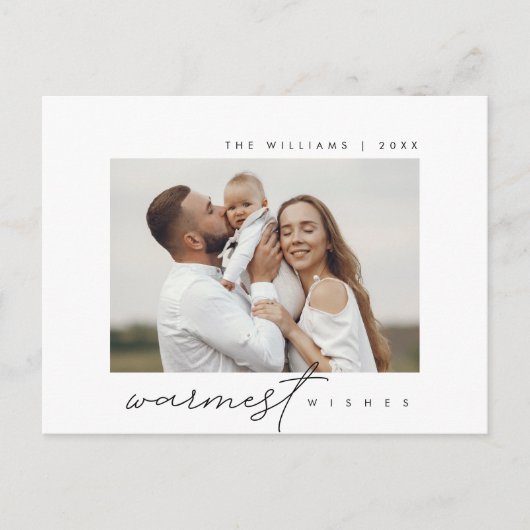 Herzliche Wünsche, Weihnachtsgrüße, Foto Postkarte (Vorderseite)