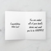 HERZLICHE WÜNSCHE WERDEN ALS U-STUDIERENDE GESCHÄF KARTE (Innenseite)