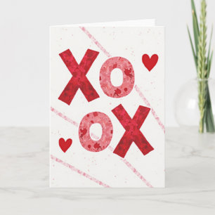 Herzliche Xoxo-Liebeskarte Karte