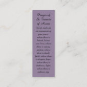 Herzlichen Beileid Book Mark Prayer Card Telefonnummerkarte (Rückseite)