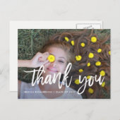 Herzlichen Dank | Abschluss Foto Vielen Dank Postkarte (Vorne/Hinten)