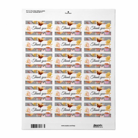 Herzlichen Dank Adressaufkleber (Vorne)