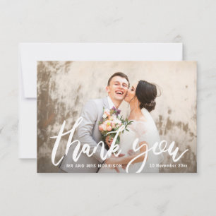 Herzlichen Dank an Braut & Bräutigam Hochzeitskart Dankeskarte
