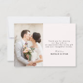 Herzlichen Dank an Braut & Bräutigam Hochzeitskart Dankeskarte (Rückseite)