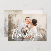 Herzlichen Dank an Braut & Bräutigam Hochzeitskart Dankeskarte (Vorne/Hinten)