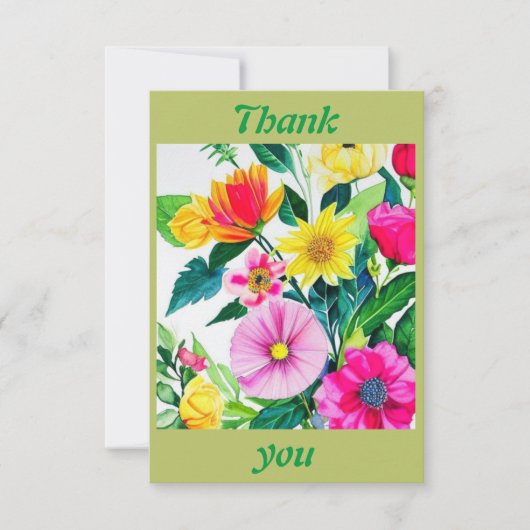 Herzlichen Dank an die Blume Dankeskarte (Vorderseite)