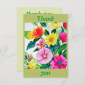 Herzlichen Dank an die Blume Dankeskarte (Vorne/Hinten)