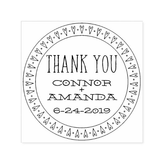 Herzlichen Dank an die Briefmarke Custom Permastempel (Design)