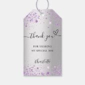 Herzlichen Dank an die Glitzern Geschenkanhänger (Vorderseite)