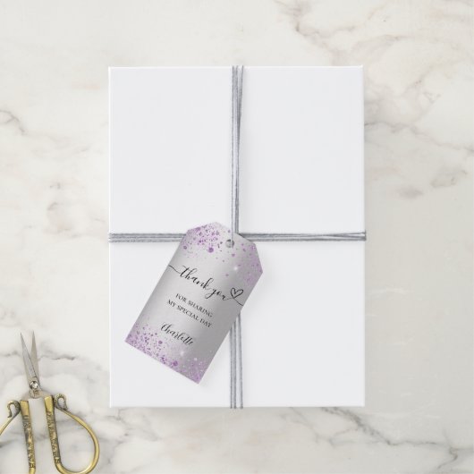 Herzlichen Dank an die Glitzern Geschenkanhänger (Mit Garn)