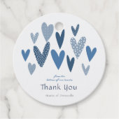 Herzlichen Dank an Hearts Cobalt Navy Geschenkanhänger (Vorderseite)