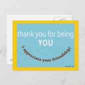 Herzlichen Dank an Ihren Freund Postkarte (Vorne/Hinten)