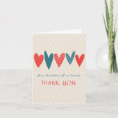 Herzlichen Dank an Red Aquamarin Dankeskarte (Vorderseite)