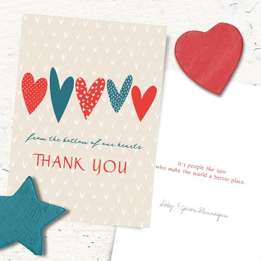 Herzlichen Dank an Red Aquamarin Dankeskarte