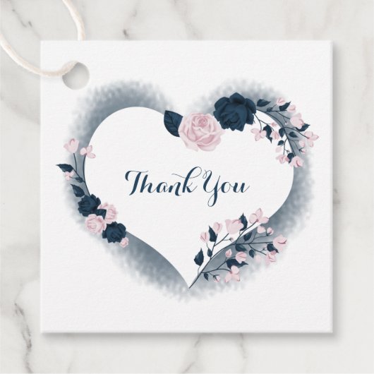 Herzlichen Dank an Rosa und die Marine Geschenkanhänger (Vorderseite)