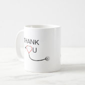 Herzlichen Dank an Stethoscope Kaffeetasse (Vorderseite Links)