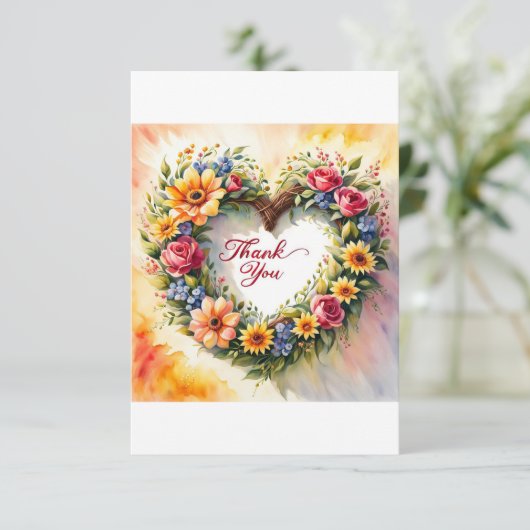 Herzlichen Dank! Dankeskarte (Stehend Vorderseite)