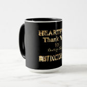 Herzlichen Dank, dass Sie jemals Typografie bester Tasse (Vorderseite Links)