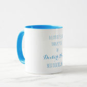 Herzlichen Dank, dass Sie jemals Typografie bester Tasse (Vorderseite Links)