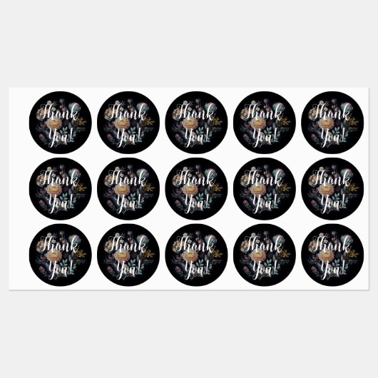 Herzlichen Dank Etiketten (Blatt)