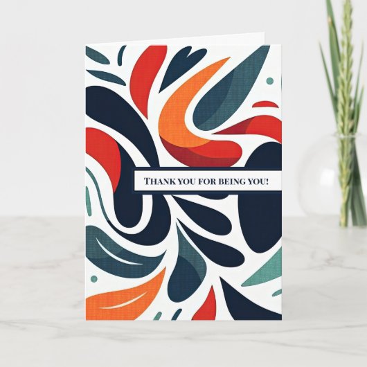 Herzlichen Dank für das Sein als Sie" Card Option  Dankeskarte (Vorderseite)