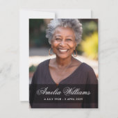 Herzlichen Dank für das volle Foto Beileid. Dankeskarte (Vorderseite)