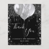 Herzlichen Dank für den Geburtstag von Black Silbe (Vorderseite)